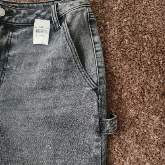 AFRM Gray Straight Leg High-Rise Utility Jeans Classic Style | Size 26 X 30 - Picture 13 of 15